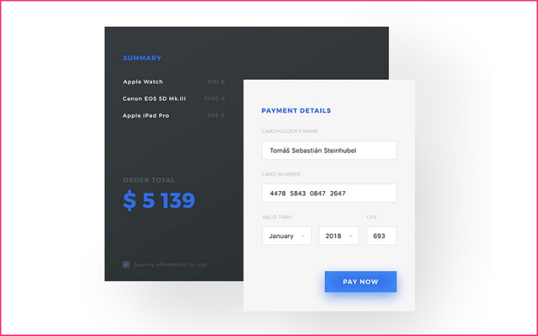A simple checkout design example