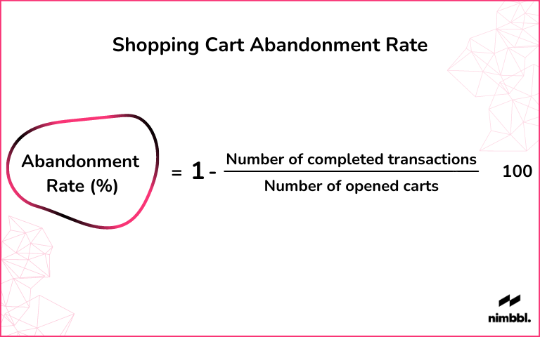 Calculating shopping cart abandonment rate