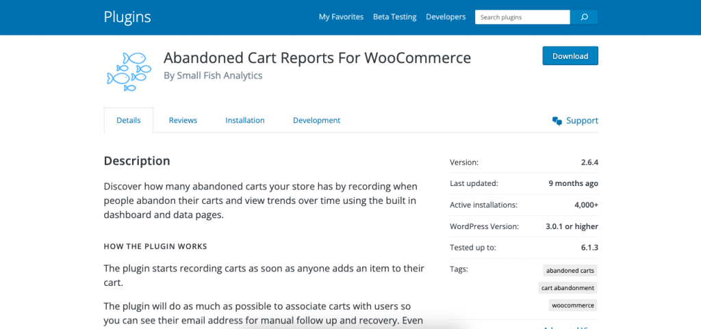 Abandoned Cart Reports For WooCommerce

